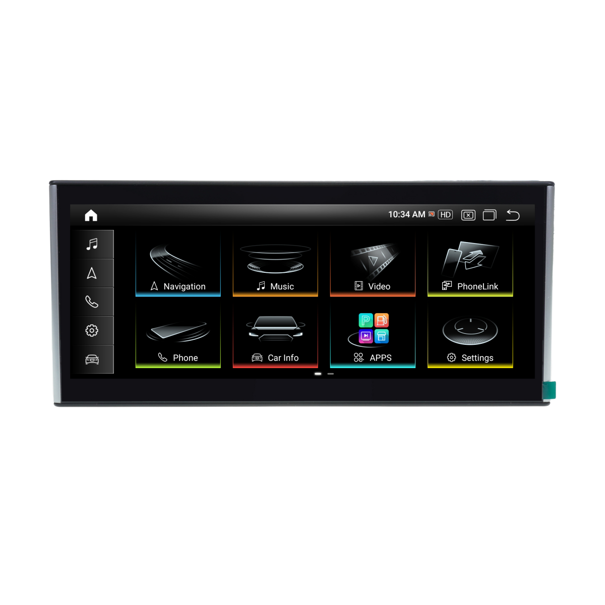 Autoradio Monitor Android Auto CarPlay Touchscreen Navigation GPS 10.33 Zoll 2+32GB Qard Core für Audi Q5 8R 01