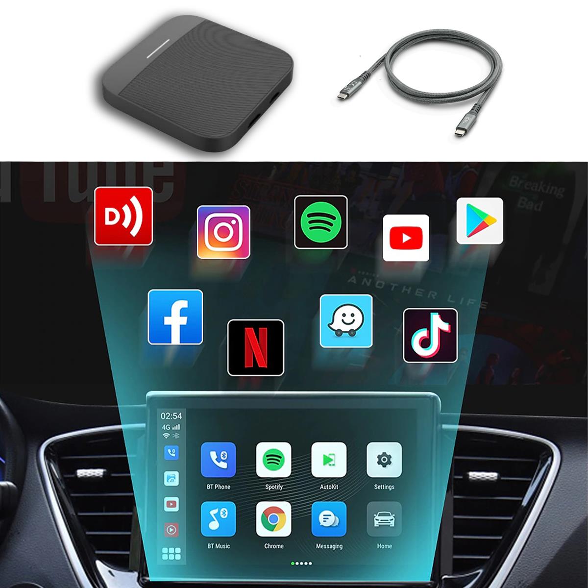 CarPlay Carlink Kit AI-Box Smart für Android Apple Wireless Video
